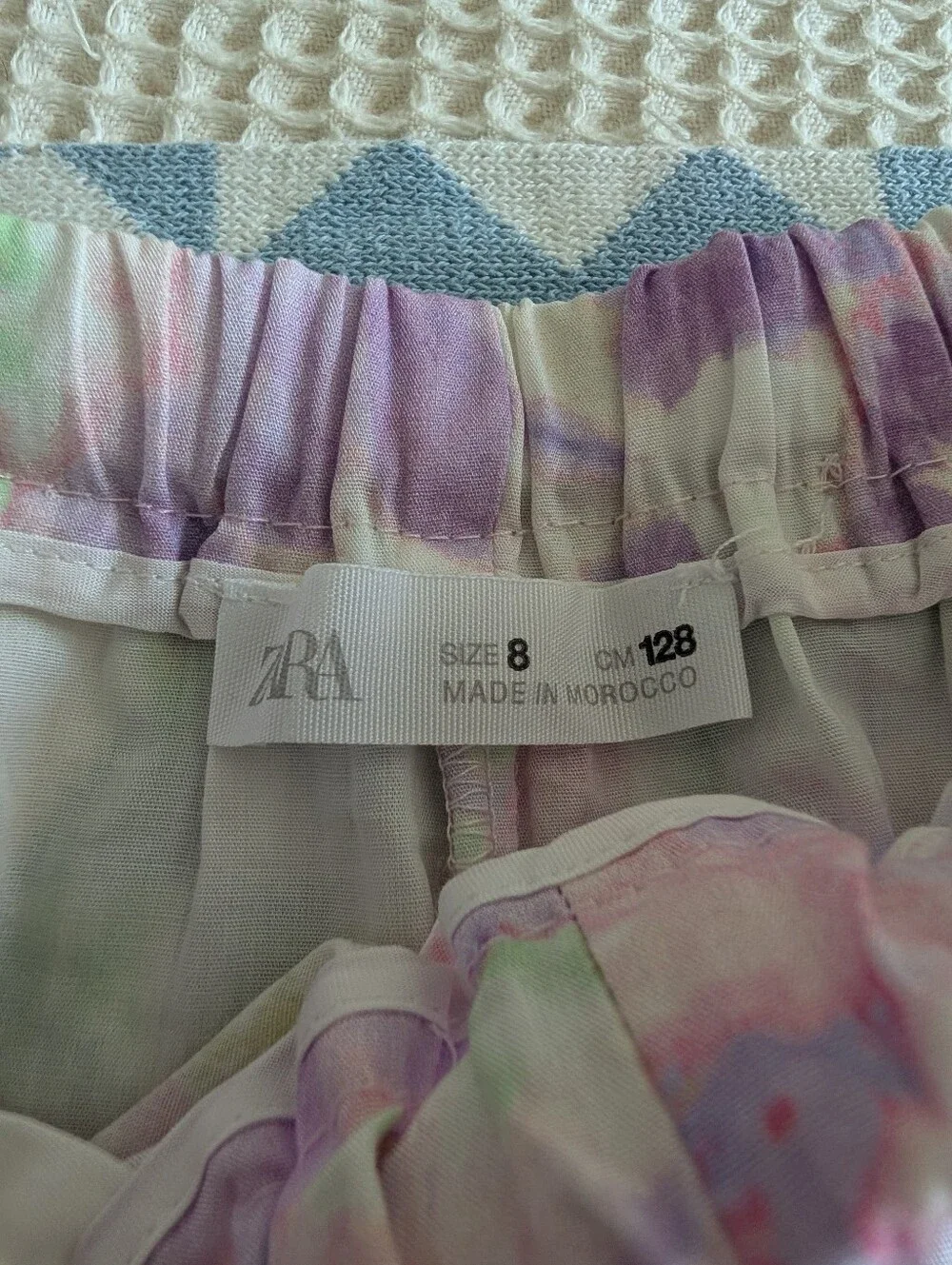 Bundle Of Zara Girls Pants Size 8 Tie Dye Cargo Wide Leg